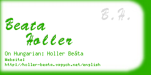 beata holler business card
